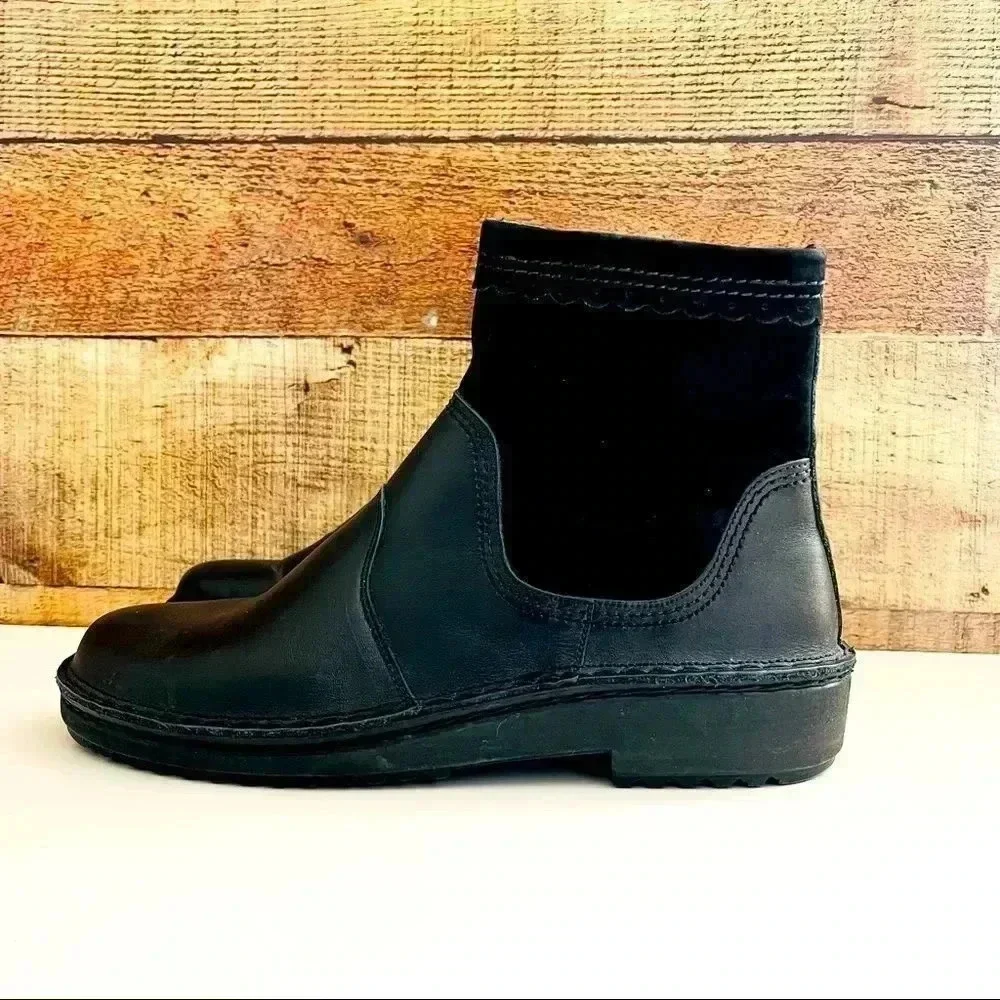 Naot Leather Suede Ankle Boots
